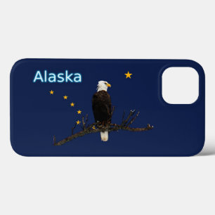 Alaska Eagle en Flag iPhone 13 Hoesje
