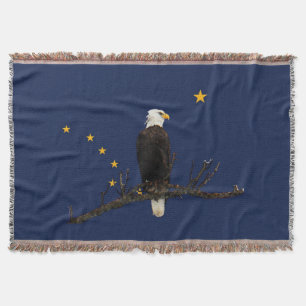 Alaska Eagle en Flag Deken