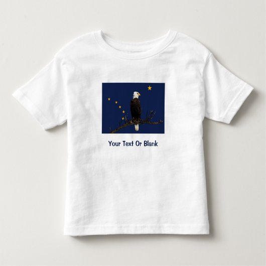 Alaska Eagle en Flag Kinder Shirts (Voorkant)