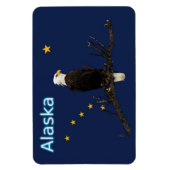 Alaska Eagle en Flag Magneet (Verticaal)
