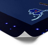 Alaska Eagle en Flag Poster (Hoek)