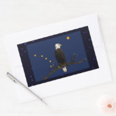 Alaska Eagle en Flag Rechthoekige Sticker (Envelop)