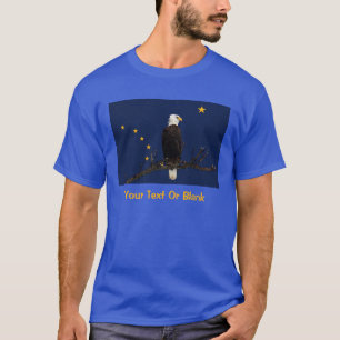 Alaska Eagle en Flag T-shirt