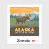 Alaska | eland aan de grens sticker (Vel)