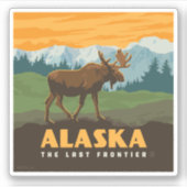Alaska | eland aan de grens sticker (Voorkant)