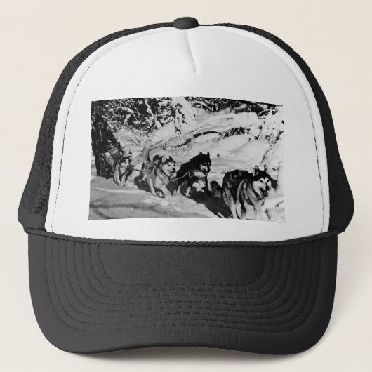  Alaska eskimo Malamute sled race Trucker Pet (Voorkant)