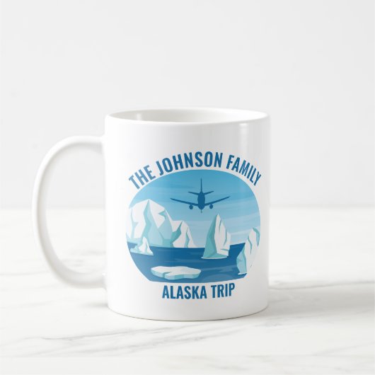 Alaska Familie Vakantie Custom Keepsake Souvenir Koffiemok (Links)