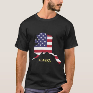 ALASKA FAMILY REUNION Rood Wit Blauw USA Vlag T-shirt