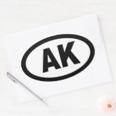 Alaska - feuille de 4 autocollants ovale (Enveloppe)