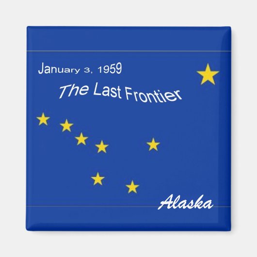 Alaska Flag Magnet Magneet (Voorkant)