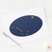 Alaska Flag Ovale Sticker (Envelop)