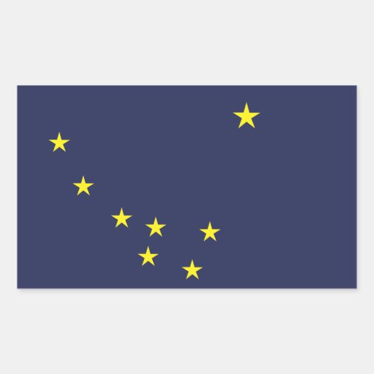 Alaska Flag Rechthoekige Sticker (Voorkant)