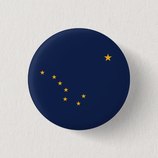 Alaska Flag Ronde Button 3,2 Cm (Voorkant)