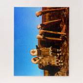 Alaska Fur clad eskimo arctic sod igloo Legpuzzel (Verticaal)
