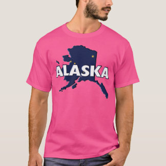 Alaska Gekleurde Staat Print TShirt 2