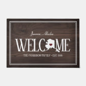 Alaska gepersonaliseerde Woodgrain Welkom Deurmat (Voorkant)