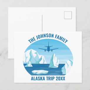 Alaska Glacier Familie Vakantie Custom Briefkaart
