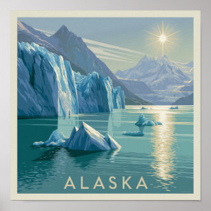 Alaska Gletsjerlandschap Poster