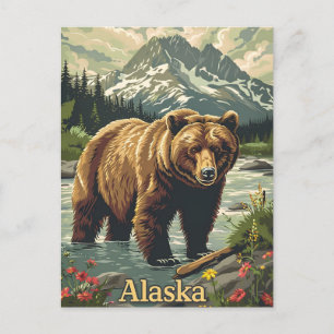 Alaska Grizzly Beer Briefkaart