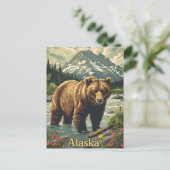 Alaska Grizzly Beer Briefkaart (Staand voorkant)