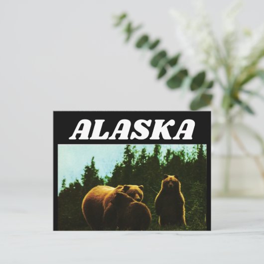 ALASKA GRIZZLY BEER BRIEFKAART (Staand voorkant)