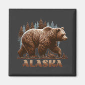 Alaska Grizzly Beer Magneet (Voorkant)