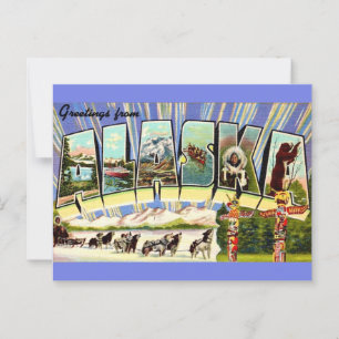 Alaska Groet Retro Ansichtkaart Briefkaart