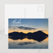 Alaska, het land van de middernachtzon briefkaart (Voorkant / Achterkant)