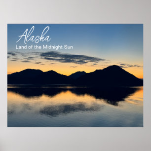 Alaska, het land van de middernachtzon poster