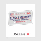 Alaska Highway Canada - Alaska USA 01 Sticker (Feuille)