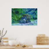 Alaska Highway Cargo Truck Transport Poster (Cuisine)