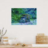 Alaska Highway Loging Truck Transport Poster (Cuisine)