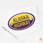 Alaska Highway Ovale Sticker (Envelop)
