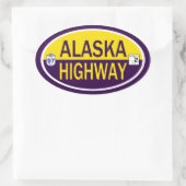 Alaska Highway Ovale Sticker (Tas)