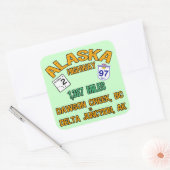 Alaska Highway Vierkante Sticker (Envelop)