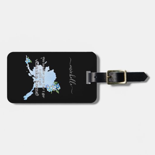 Alaska Home aangepaste tekst en kleur Bagagelabel (Voorkant horizontaal)