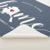 Alaska Home State Personalized Sherpa Deken (3/4)