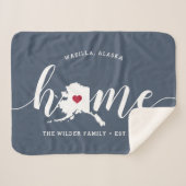 Alaska Home State Personalized Sherpa Deken (Voorkant (horizontaal))