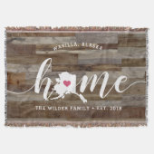 Alaska Home State Personalized Wood Kijk uit Deken (Voorkant)