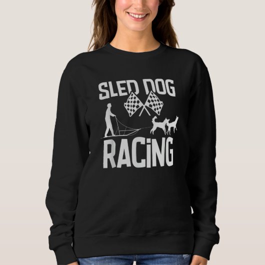 Alaska husky sled dog racing and mushing 3 trui (Voorkant)