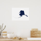 Alaska in Blauw Poster (Keuken)