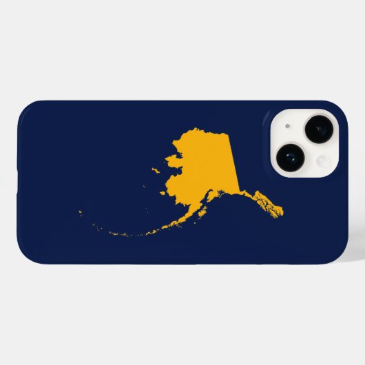 Alaska in Blue en Gold Case-Mate iPhone Case (Achterkant (horizontaal))