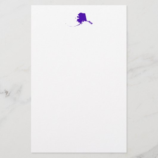 Alaska in Paars Briefpapier (Voorkant)