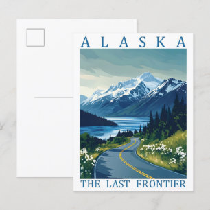 Alaska is de laatste Amerikaanse grens reisplaats Briefkaart