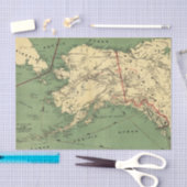  Alaska-kaart (1900) Tissuepapier (Craft)