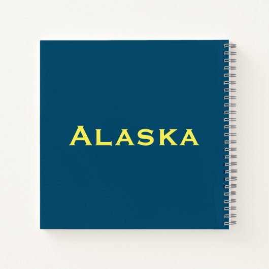 Alaska-kaart - Bering Straat, Nome, Barrow Notitieboek (Achterkant)