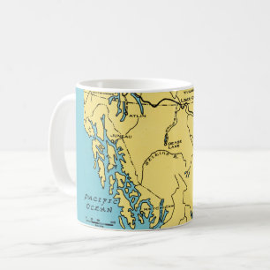 Alaska Kaart Briefkaart Mok