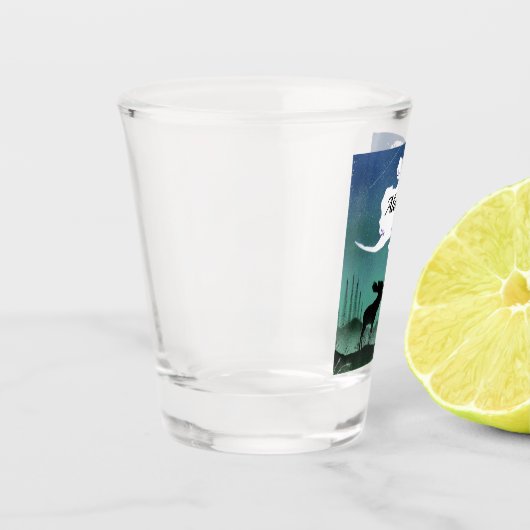 Alaska Kaart en Moose Shot Glas (Links)