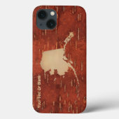 Alaska-kaart op binnenste baarmoedervlek Case-Mate iPhone case (Achterkant)