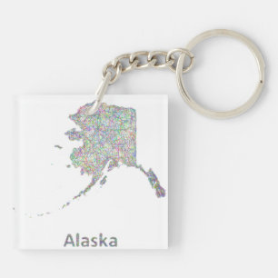 Alaska-kaart Sleutelhanger